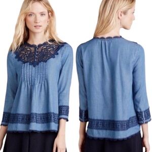 EUC HOLDING HORSES Anthropologie Pilgrim Top